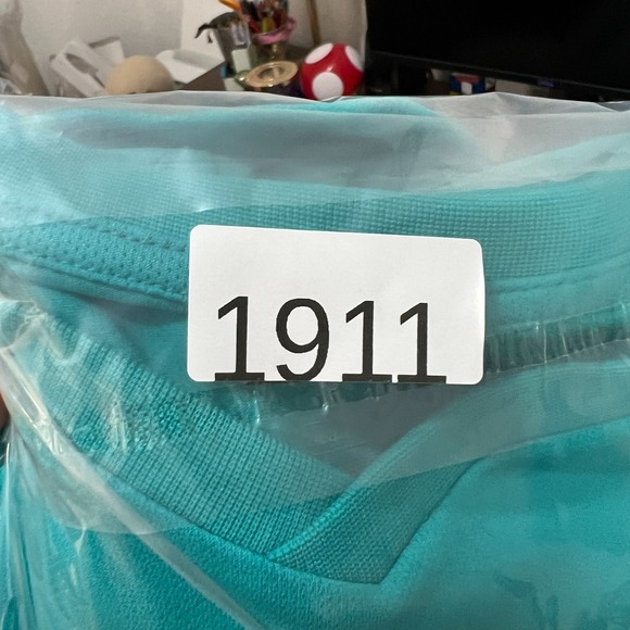 NFL Team Apparel Dan Marino 13 Miami Dolphins Jersey T-Shirt Mens 2XL Teal Blue - Picture 10 of 10